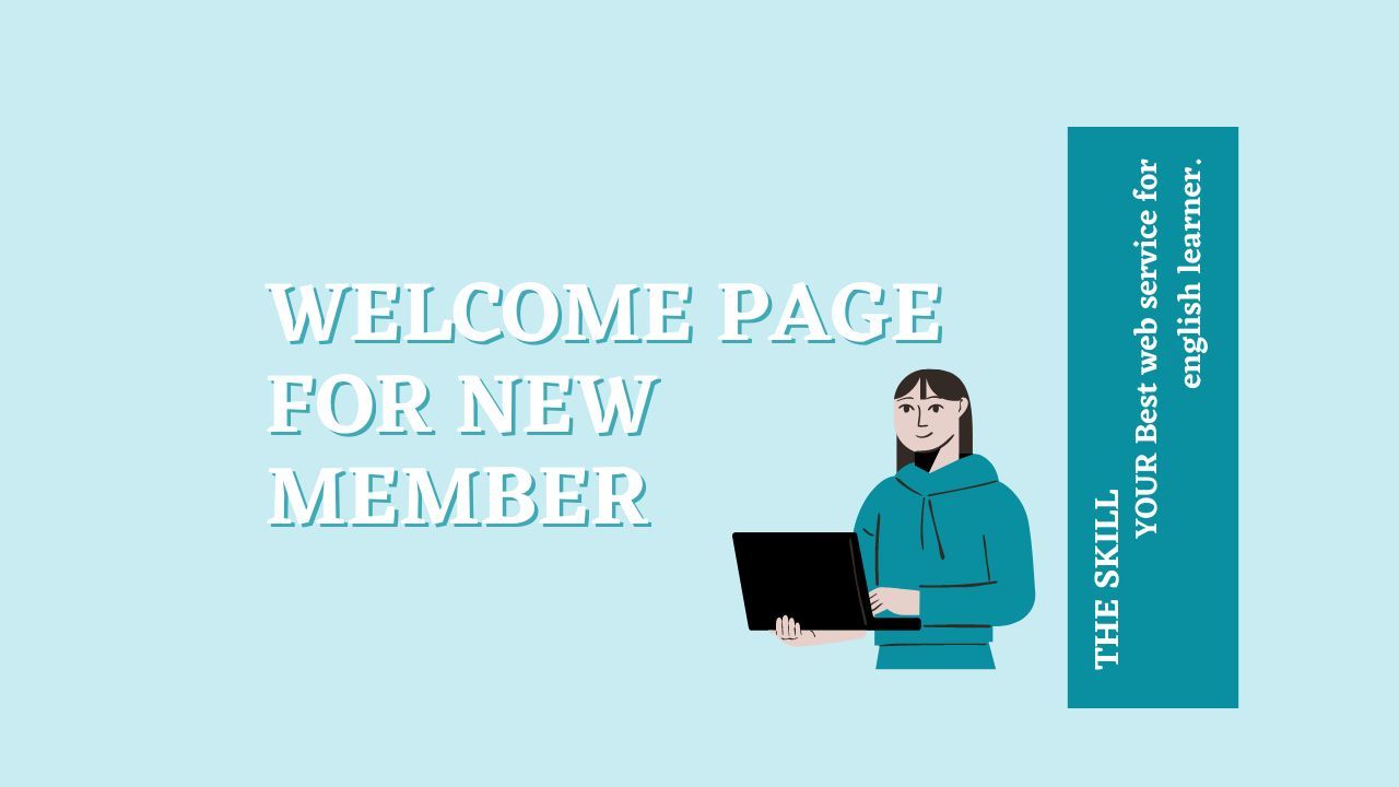 Welcome page for new member